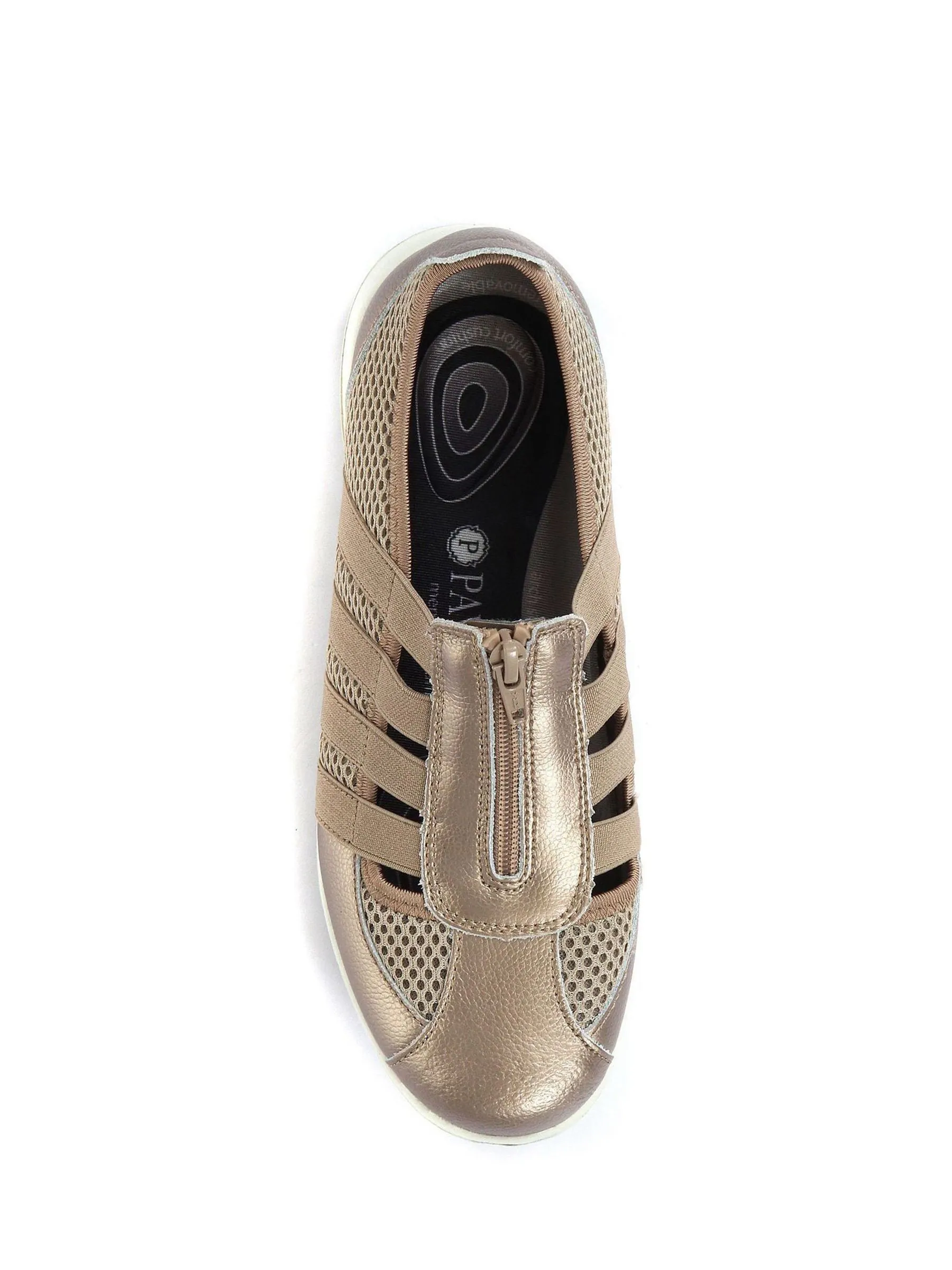 Tin - Pavers Leather Ladies Wide Fit Casual Slip-On Shoes