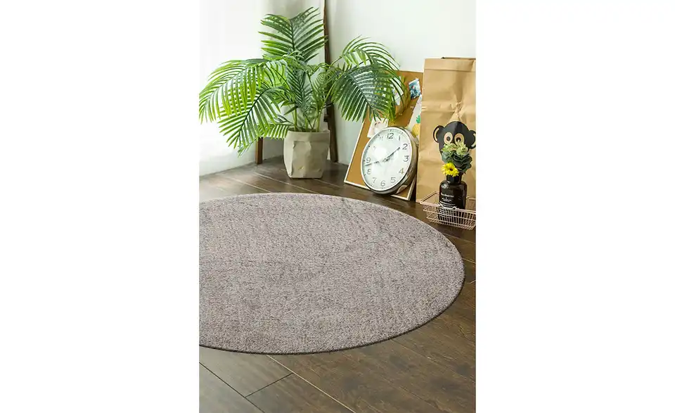 como Hochflorteppich Greige Ø 160 cm