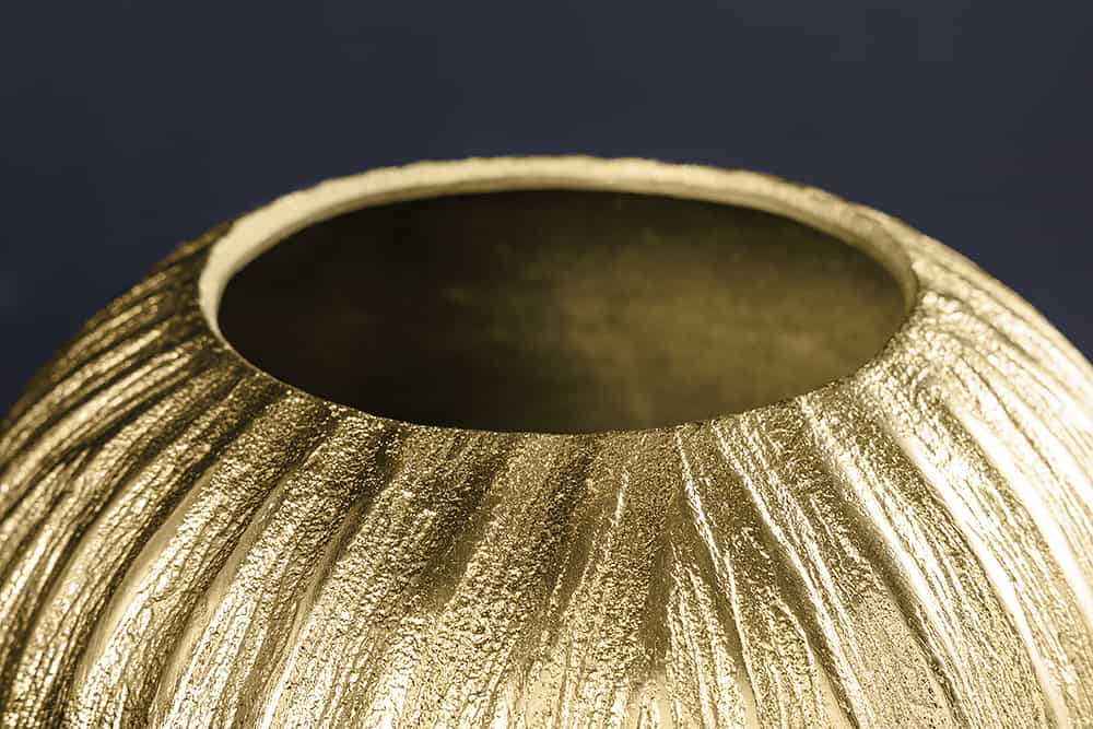Moderne Vase ELEGANCE 25cm gold antik Hammerschlag Design