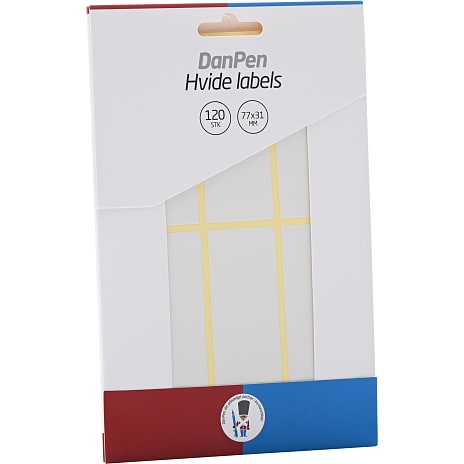 Danpen labels 77x31mm 120 stk. - hvid