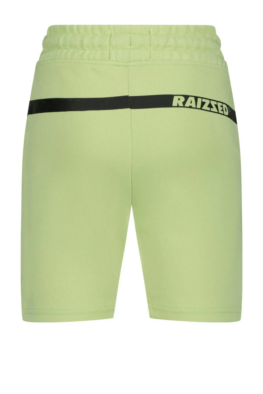 Raizzed sweatshort Rosh met logo licht limegeel