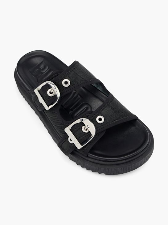 Buffalo Tieffussbett-Pantolette Schwarz