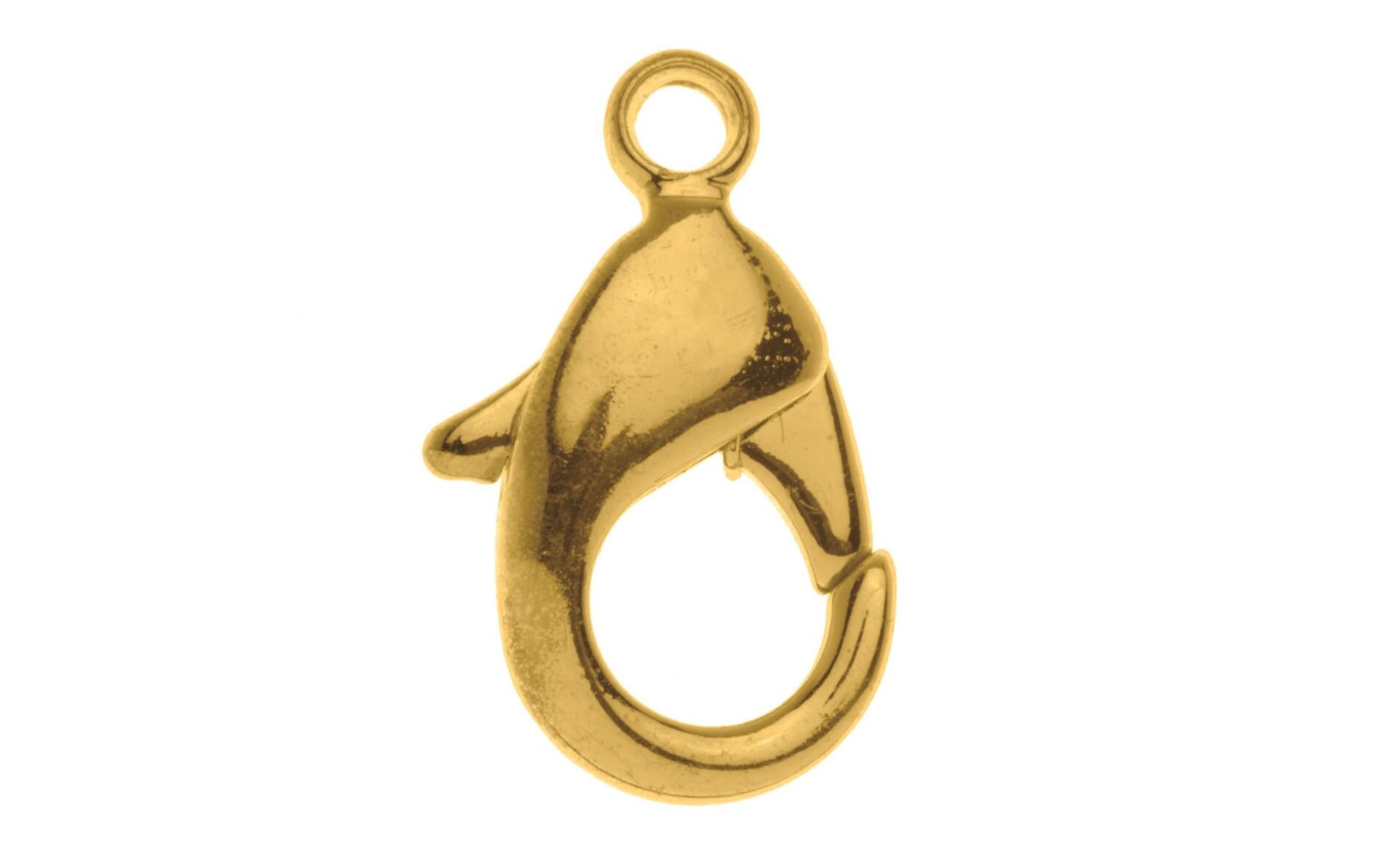 Verschluss 19 mm, GoldKarabinerverschluss ideal für Schmuckbasteln