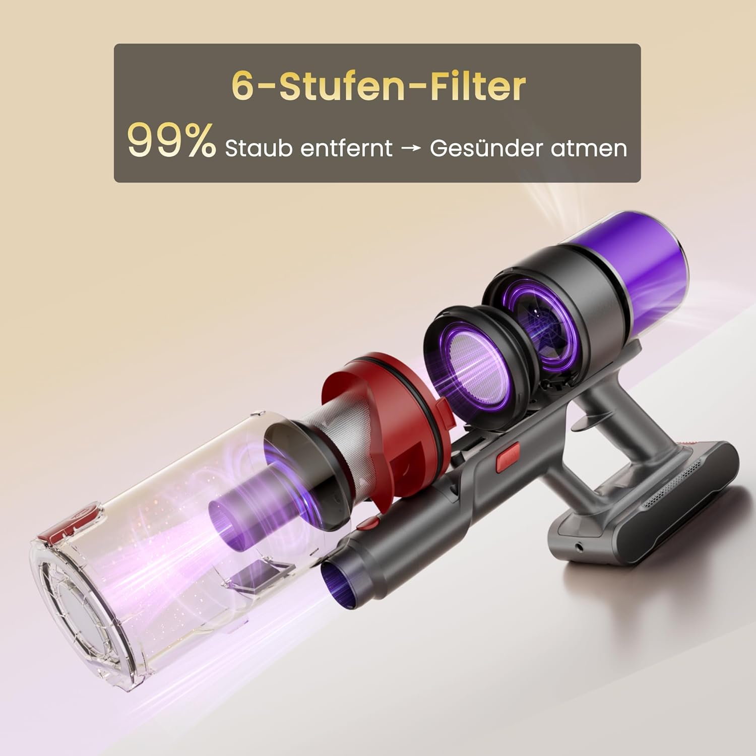 X7 Akku Staubsauger 55Kpa/600W/80Min, Staubsauger Kabellos mit LED Display, Akkustaubsauger Selbstladender, Anti-Tangle-Bürste, Automatikmodus für Teppich Tierhaare Hartböden