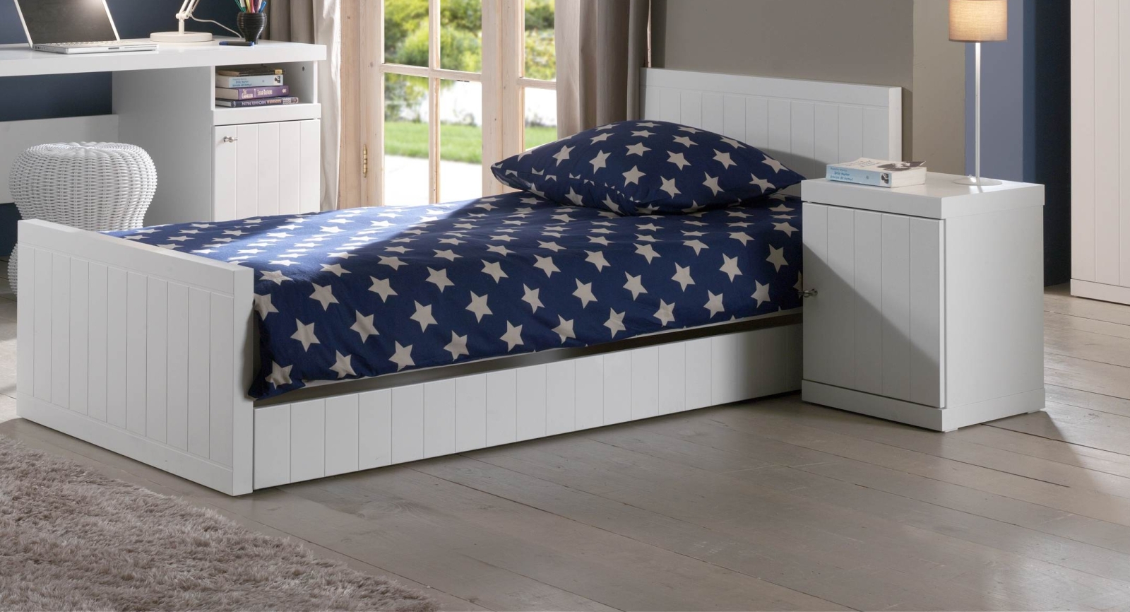 Einzelbett ROBIN - weiß - 90x200 cm