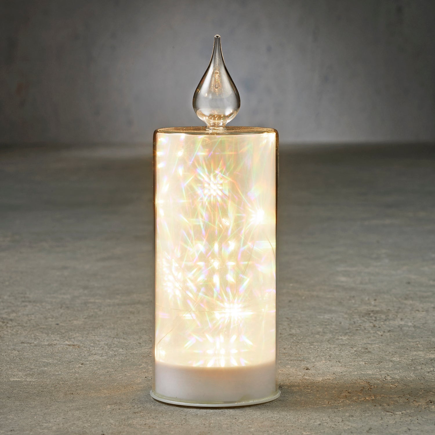 Luca Lighting LED kaars in glas D 8 H 22,5 cm