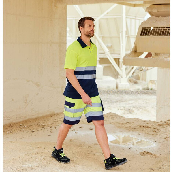 VELILLA VL173 - Polo Bicolore Manches Courtes Haute Visibilité