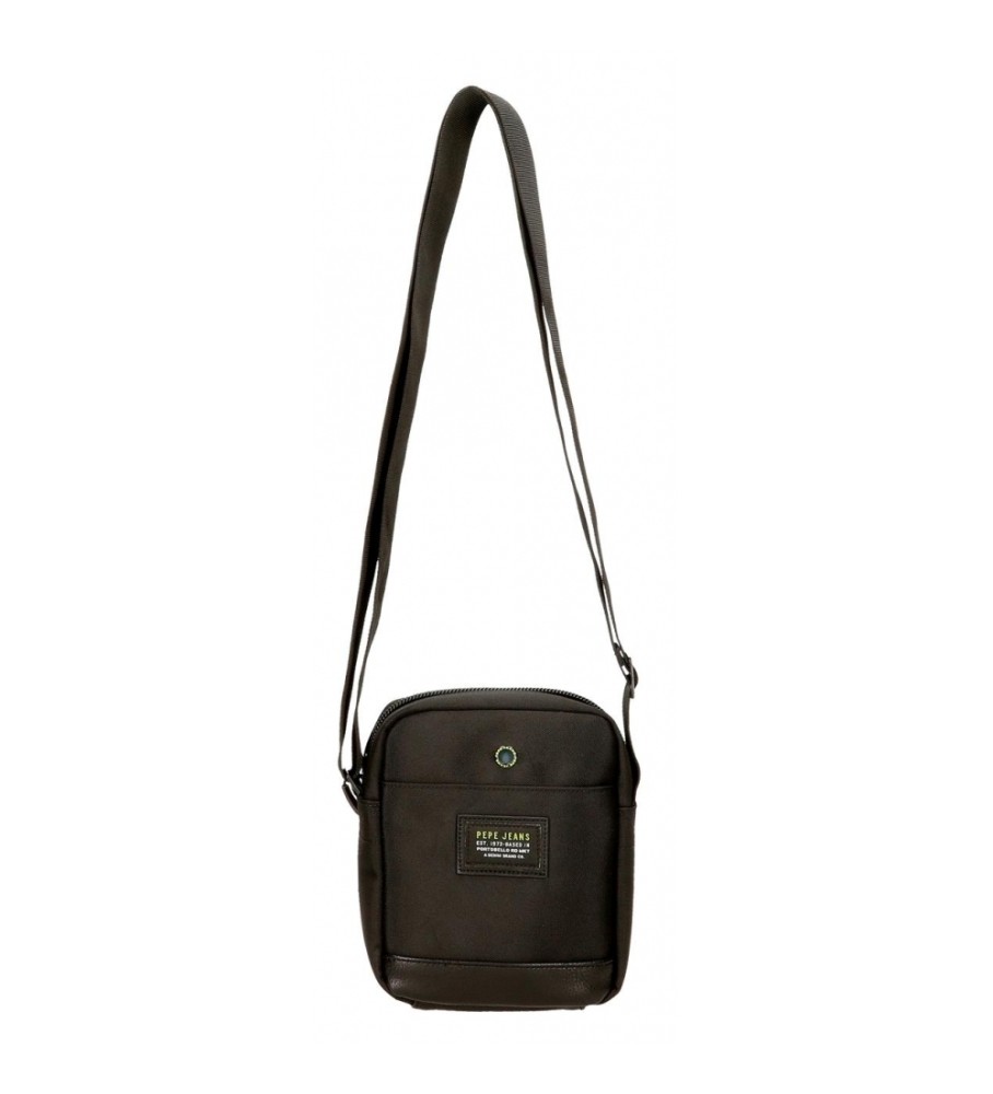 Bolsa de ombro pequena Leighton da Pepe Jeans, preta.