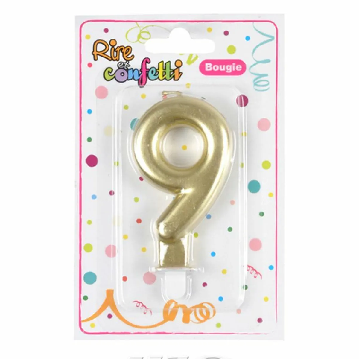 Paris Prix Bougie Anniversaire Chiffre 9 Or