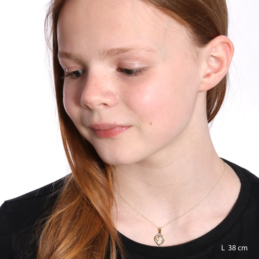 Acalee Kinder-Halskette mit Herzengel Gold 333  8K Kinderschmuck gold