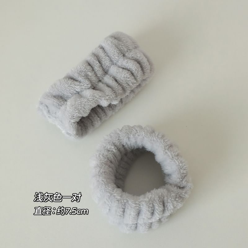 Baburu - Coral Fleece Gezichtsreiniger Polsband / Haak / Set