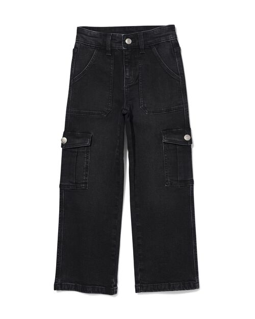 jean cargo fille noir