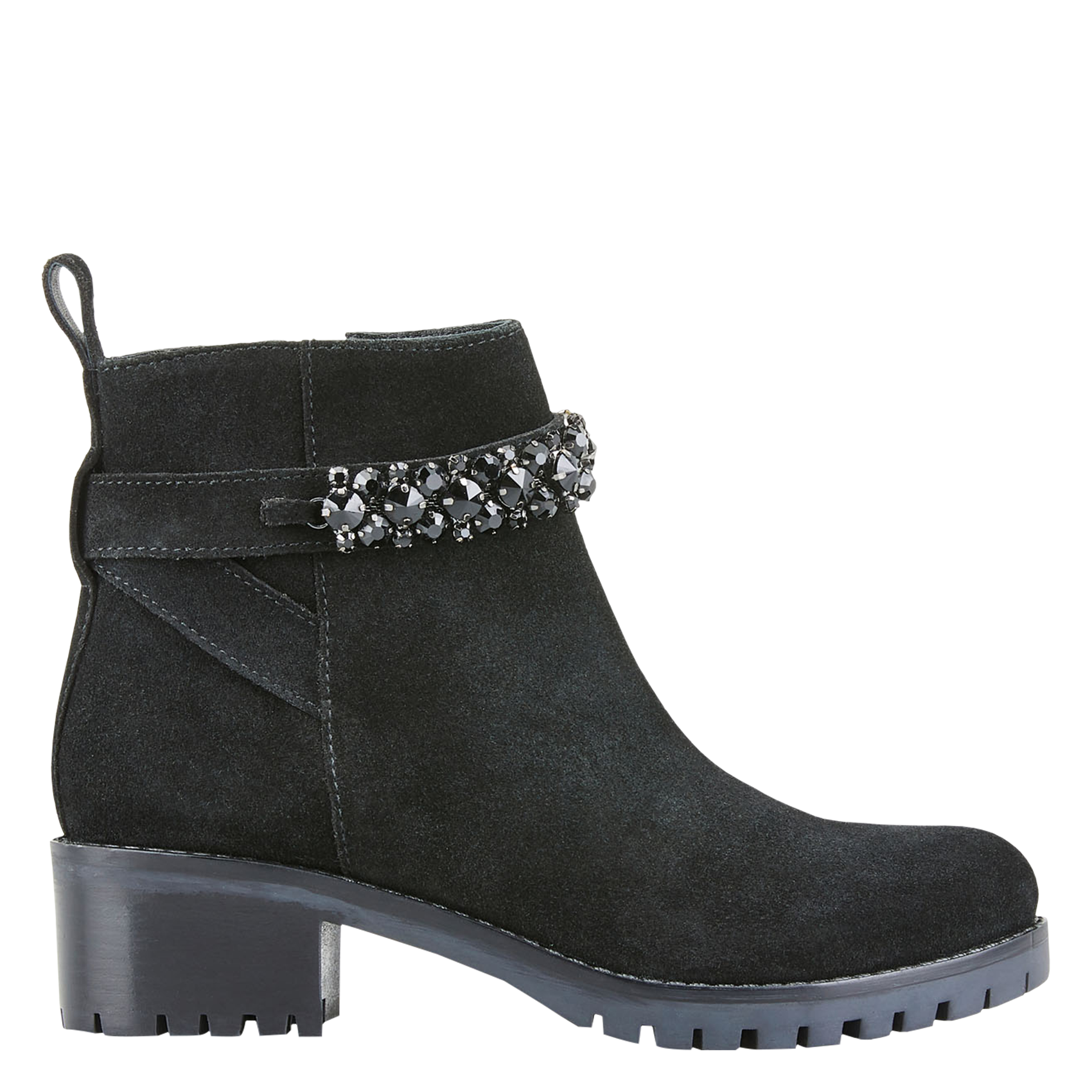 KONYA - Bottines en cuir velours | Noir