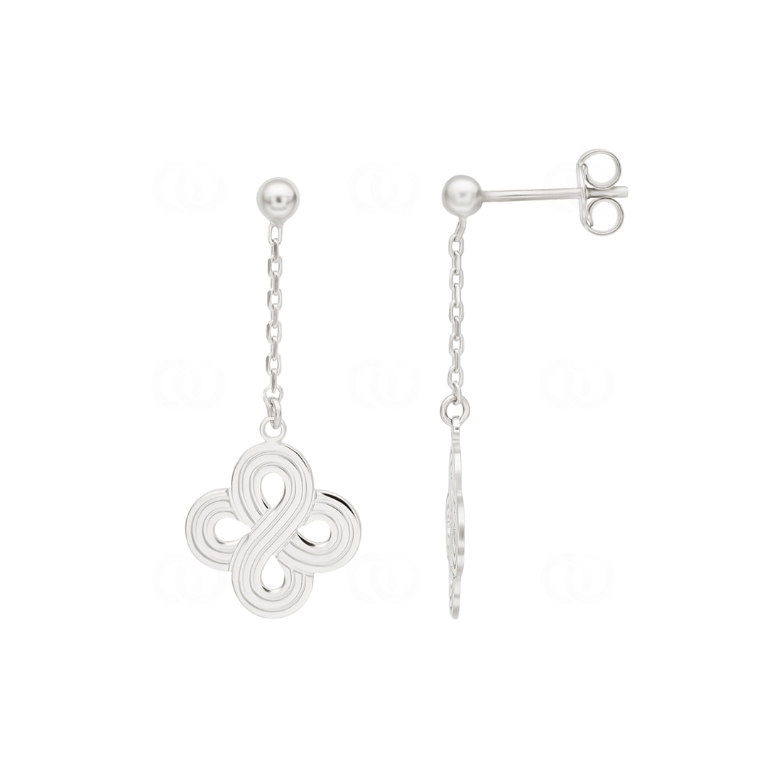 Ohrhänger 925 Silber rhodiniert Double Infinity