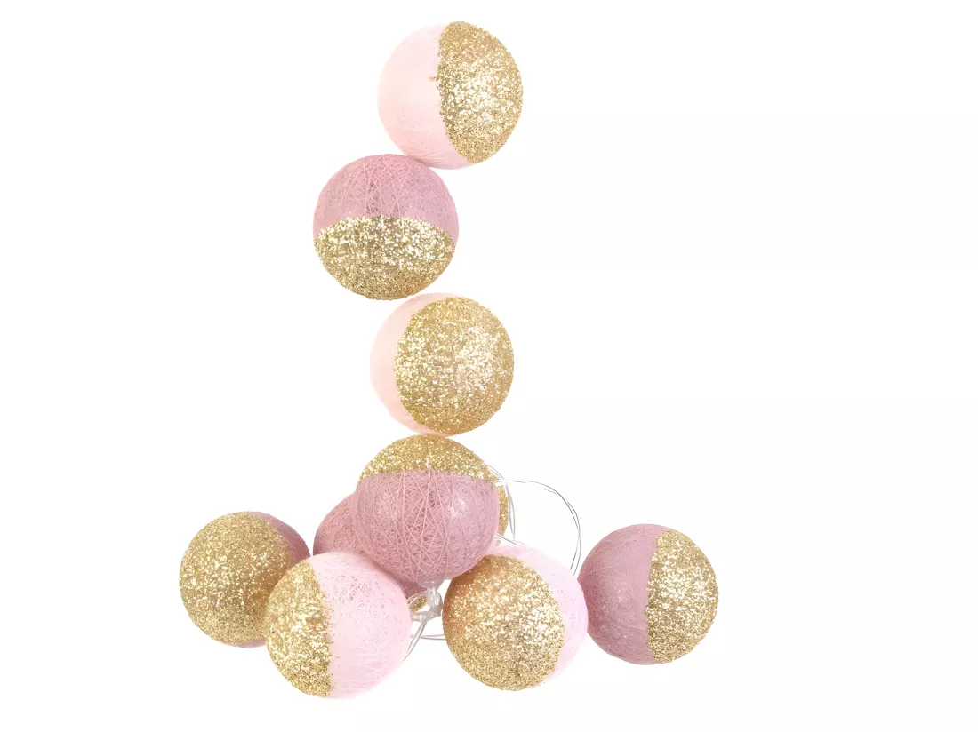 Guirlande lumineuse boules pailletées 10 leds