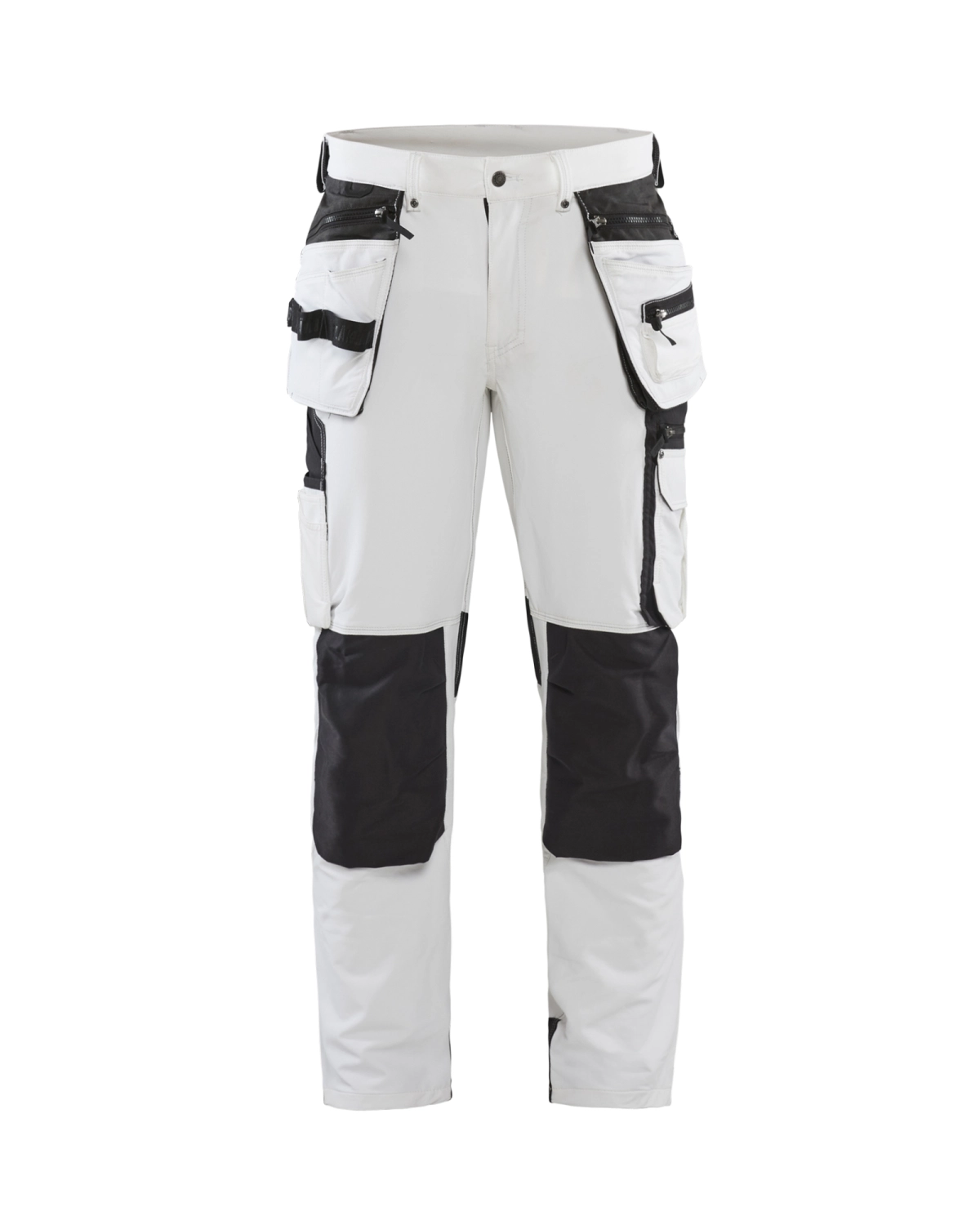 Blåkläder 1079 Werkbroek voor schilder/stucadoor met 4-weg stretch - wit/donkergrijs - 54 (XL)