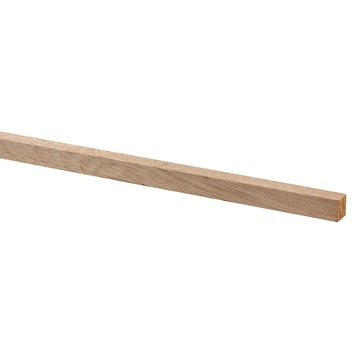 Schaaflat hardhout 12x12 mm, lengte 270 cm