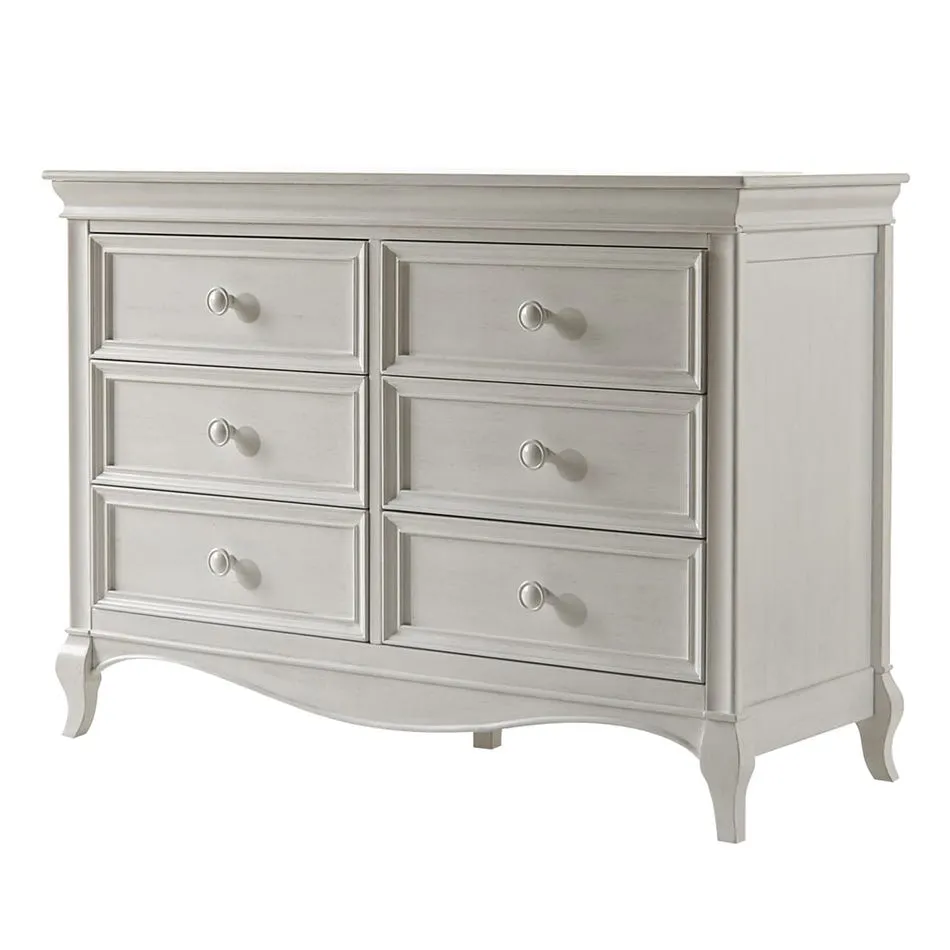 Pali Design Ensemble Couchette + Bureau 6 Tiroirs - Blanc Vintage