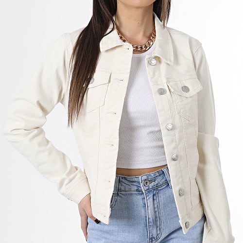 Veste Jean Femme Crop Wonder Denim Beige