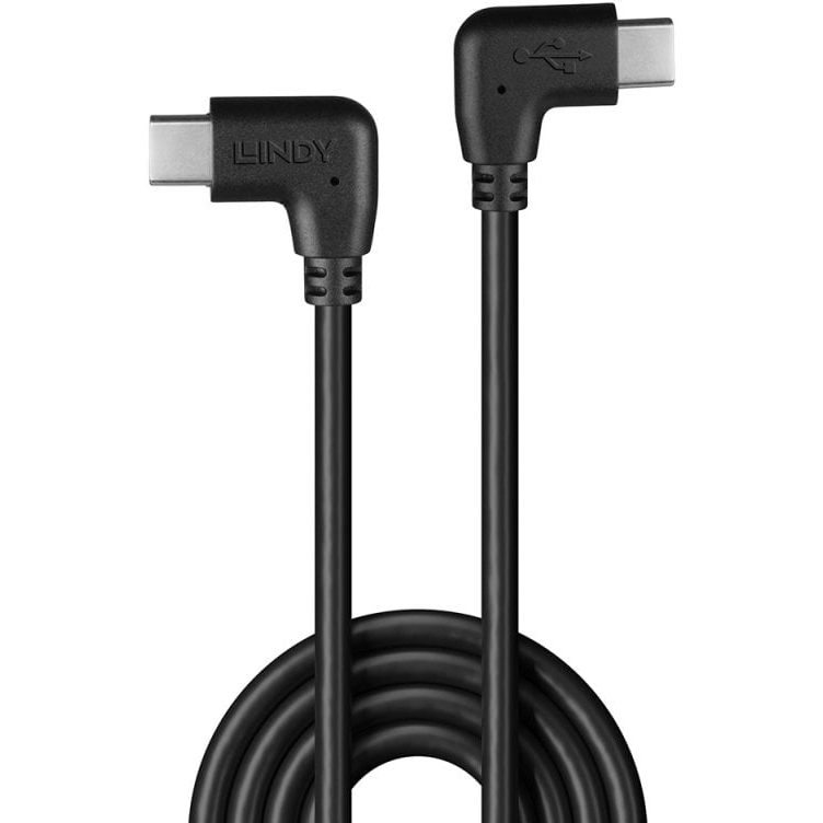 Lindy Câble USB 2.0 Type C de 0.5m, 2 x 90° à angle droit, 60W PD