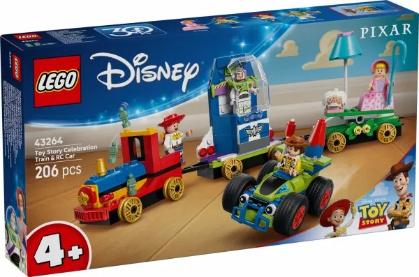 LEGO Disney 43264 Toy Story-fejring: Tog og fjernstyret bil