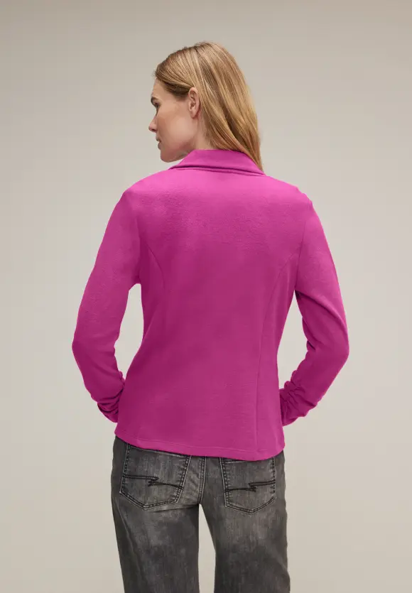 Basic Blazer mit Raffungen - bright cozy pink