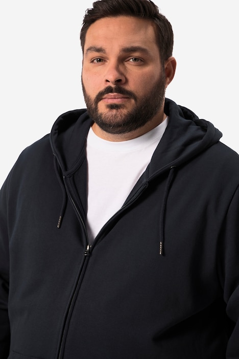 Men+ Hoodiejacke, Kapuze, Kängurutasche, bis 84/86