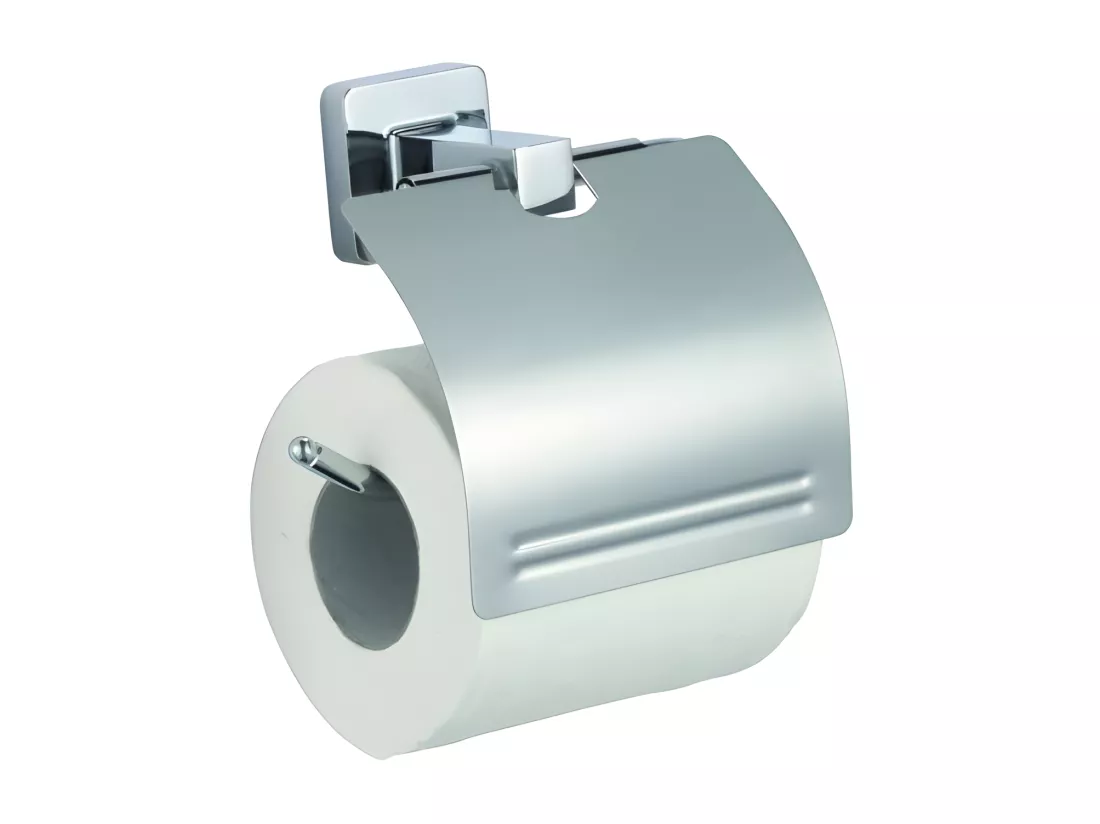 MSV Porte Rouleau Papier Wc Mural ZINC LUCCA Gris