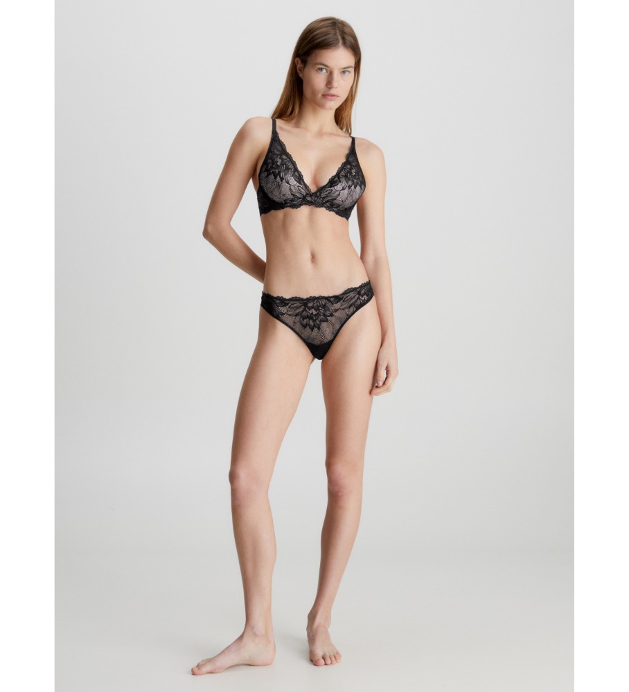 Sutiã Calvin Klein Seductive Comfort de corte baixo, preto