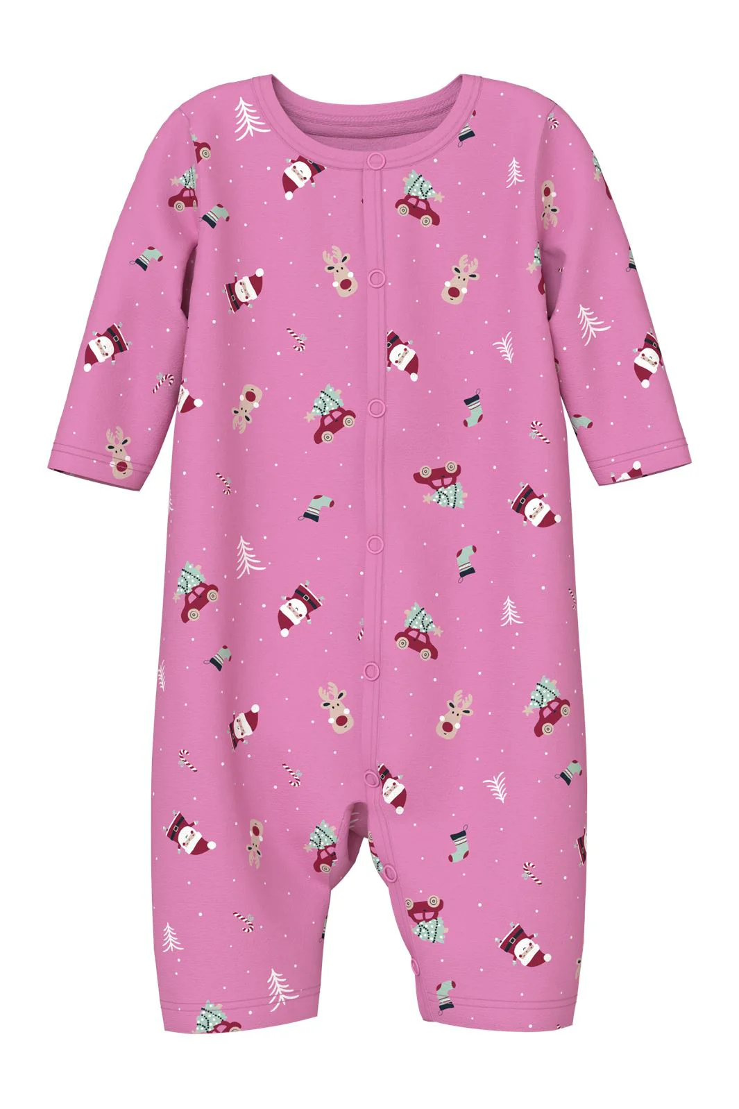 Name It Nbnvismas Ls Nightsuit 4668316 fuchsia pink christmas elements