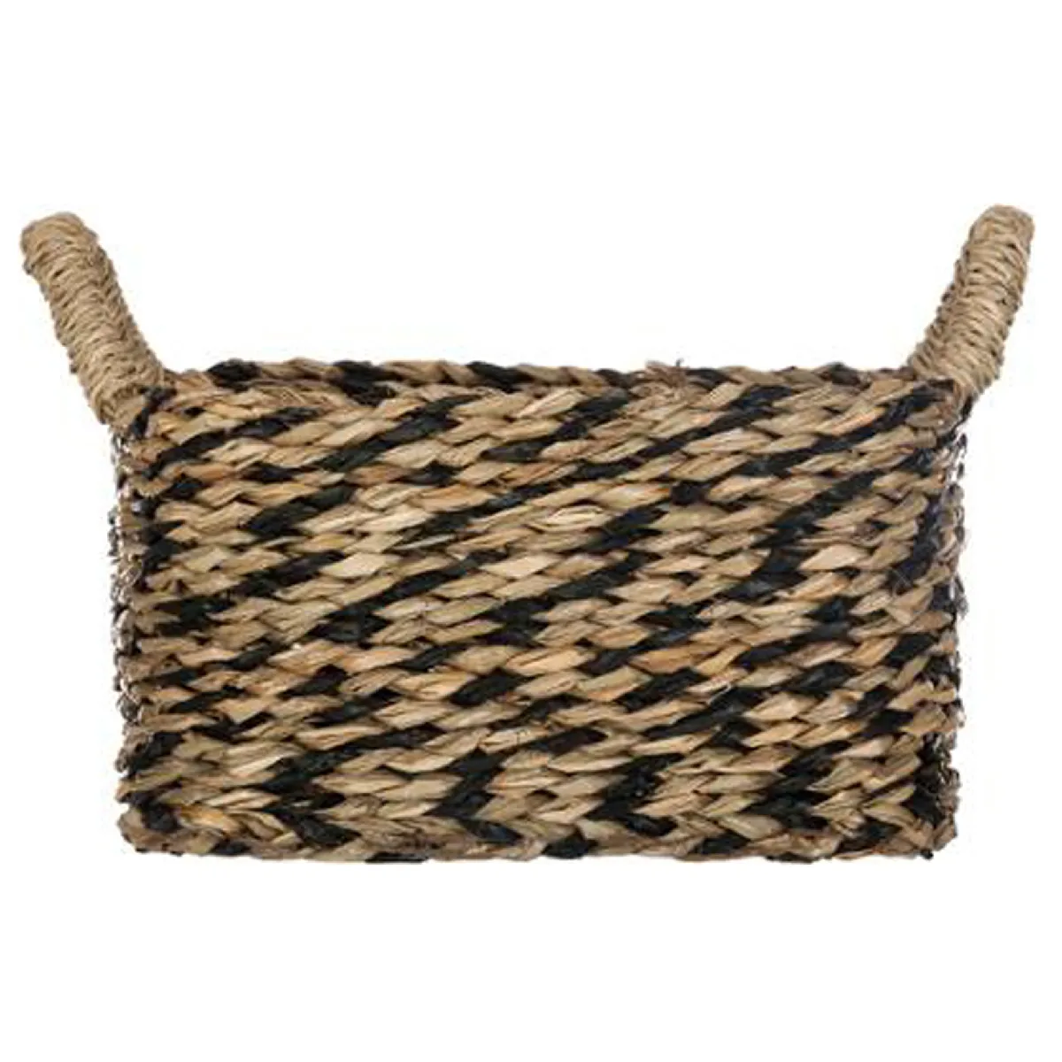 PEGANE Lot de 3 Paniers Osier - Naturel et Noir
