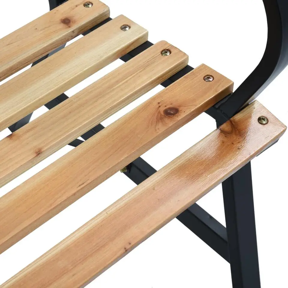 vidaXL - Tuinbank - Zwart - Hout