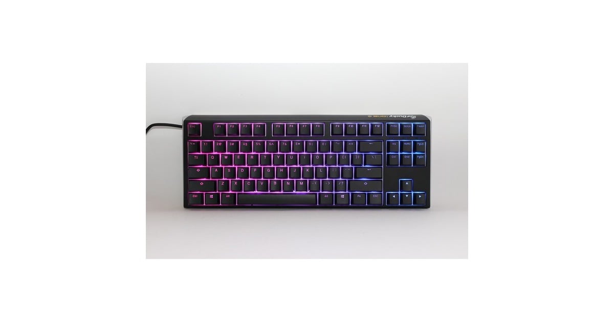 DuckyOne 3 Classic TKL, toetsenbord  (Zwart/wit, US lay-out, Cherry MX Red, RGB led, Double-shot PBT, Hot-swappable, QUACK Mechanics, 80%)
