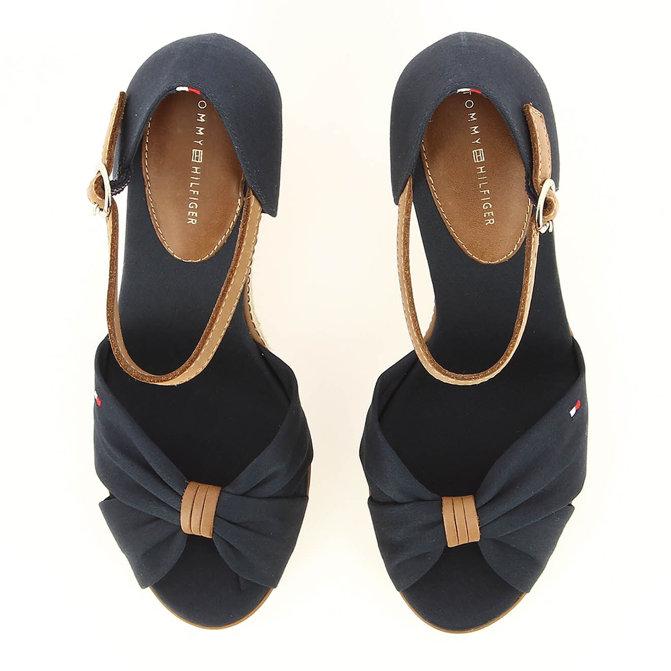 Tommy Hilfiger Sandales compensées Iconic Elena bleu marine - Talon 10 cm
