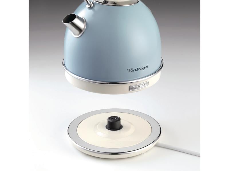 Ariete Wasserkocher Vintage 1.7 l Blau Wasserkocher im Retro-Design