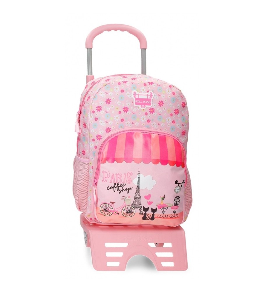 Roll Road Mochila Escolar 40cm Roll Road Coffee Shop con carro