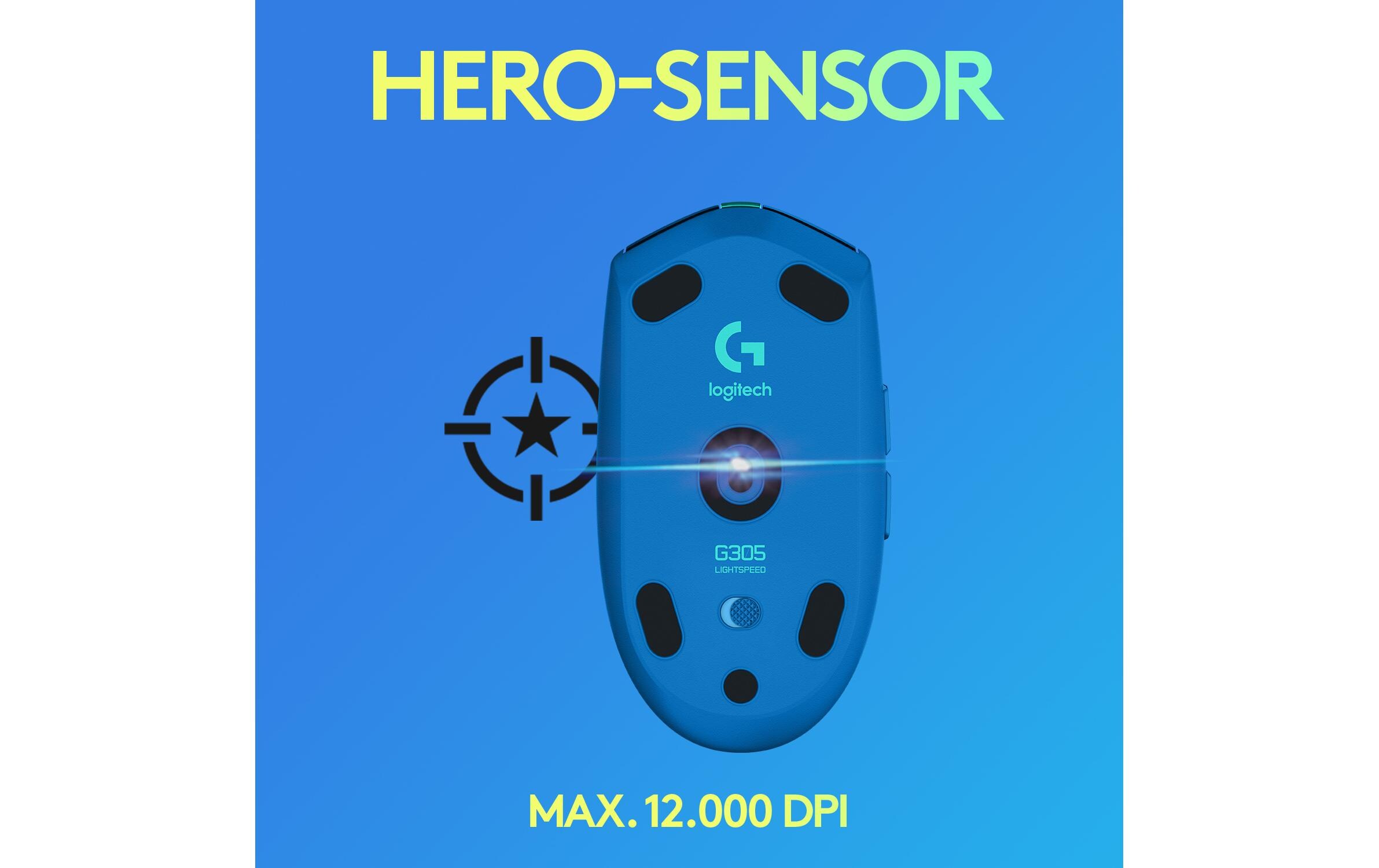 Gaming-Maus G305 LightspeedReaktionsschnelle, ausdauernde Wireless-Gamingmaus