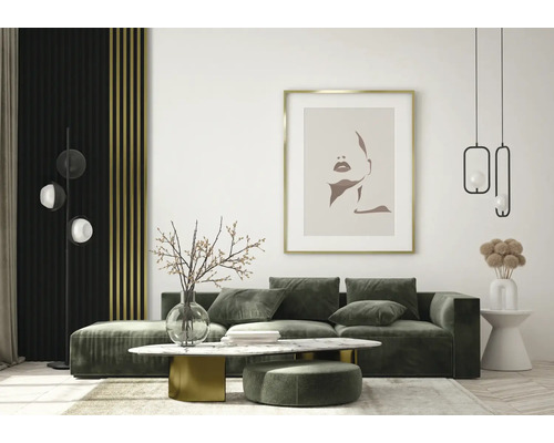 Decoratief paneel Linea Slim 3 goud zwart 30x150x2650 mm