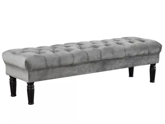 Banc RINALDO - Velours gris