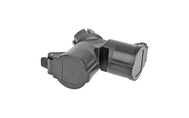 PAT Zweifachsteckdose Schuko schwarz 16 A