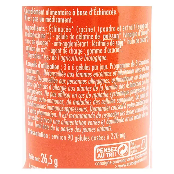 Superdiet Equinácea Orgânica 90 cápsulas