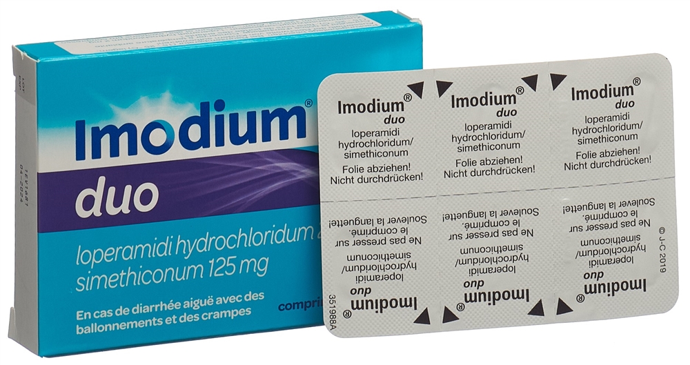 IMODIUM Duo (Simeticon 125 mg/133 mg) Tabl Blist 12 Stk