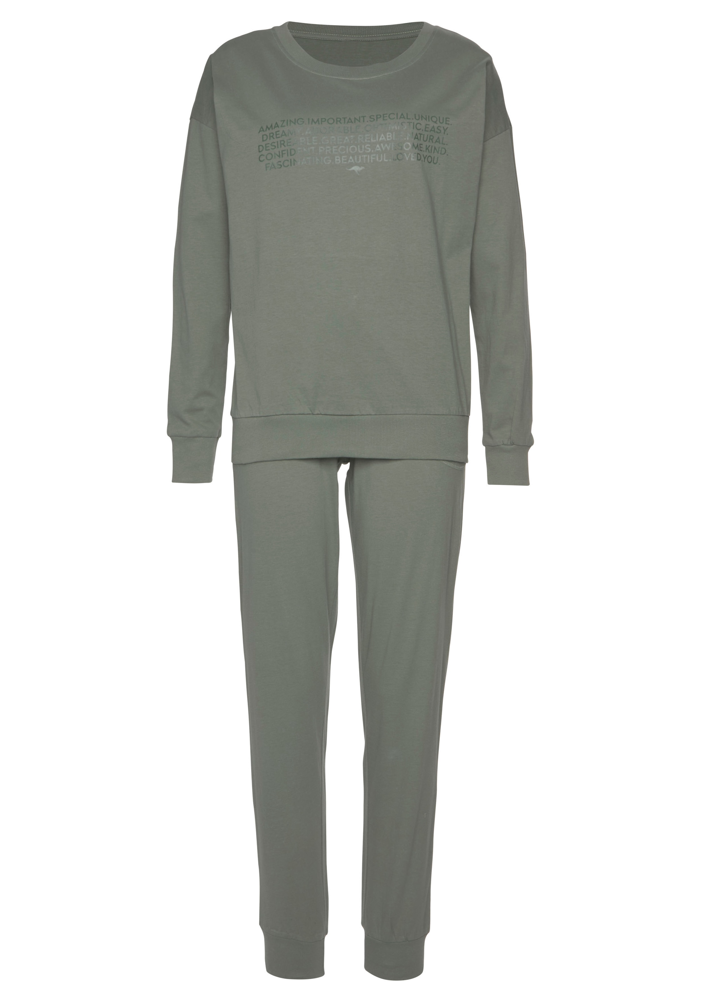 KangaROOS Pyjama, 2 Stk. mit Slogan-Frontdruck