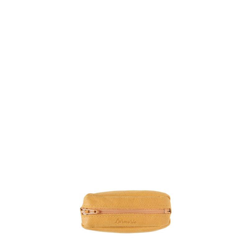 Porte-monnaie Charles Cuir Nubuck Soleil Jaune