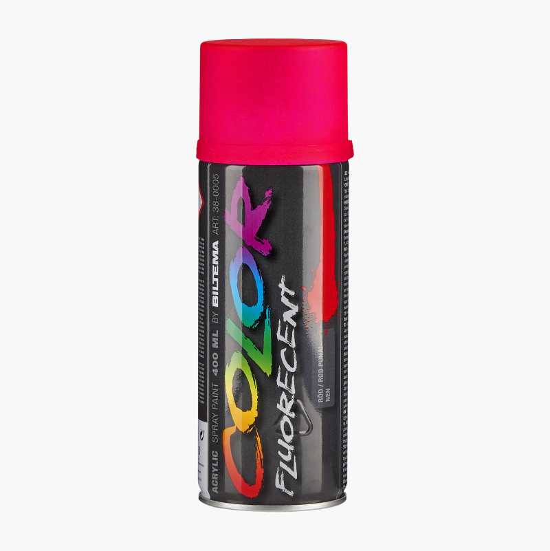 Spraymaling, fluorescerande, rød, 400 ml