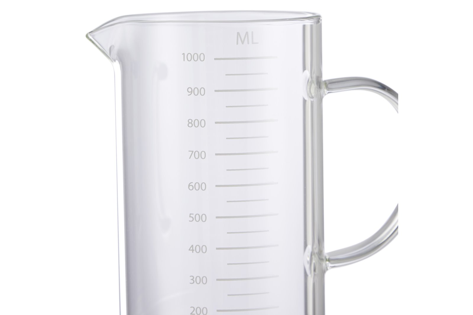 Baker litermål Klart glass med hank. 1 liter
