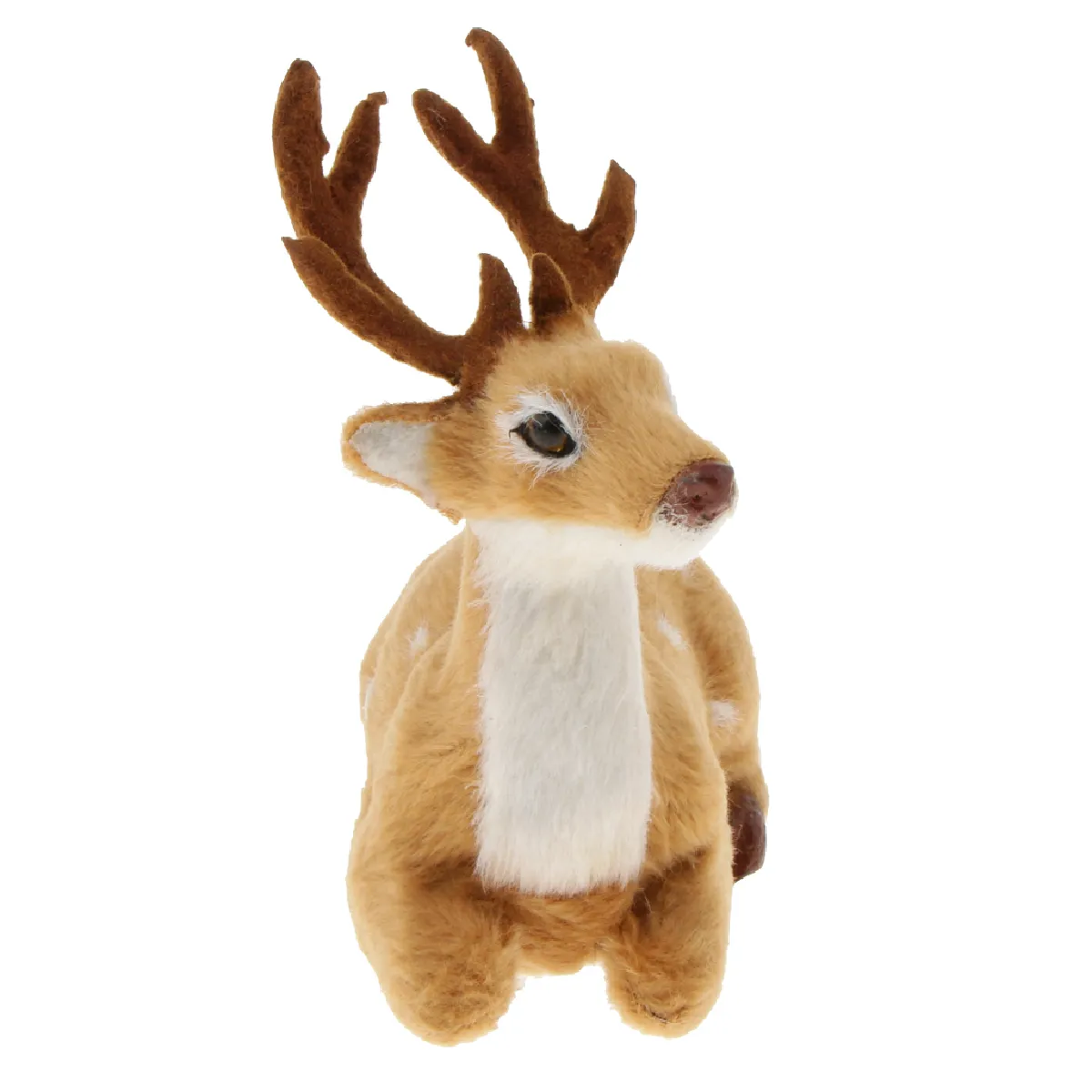 Figurine Cerf Noël - Gris - 12x5,5x11,5 cm