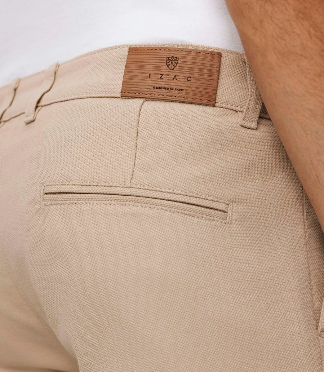 Pantalon armuré beige foncé