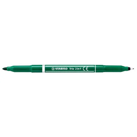 Filzstift und Fineliner in einem - STABILO Trio 2 in 1 - grün