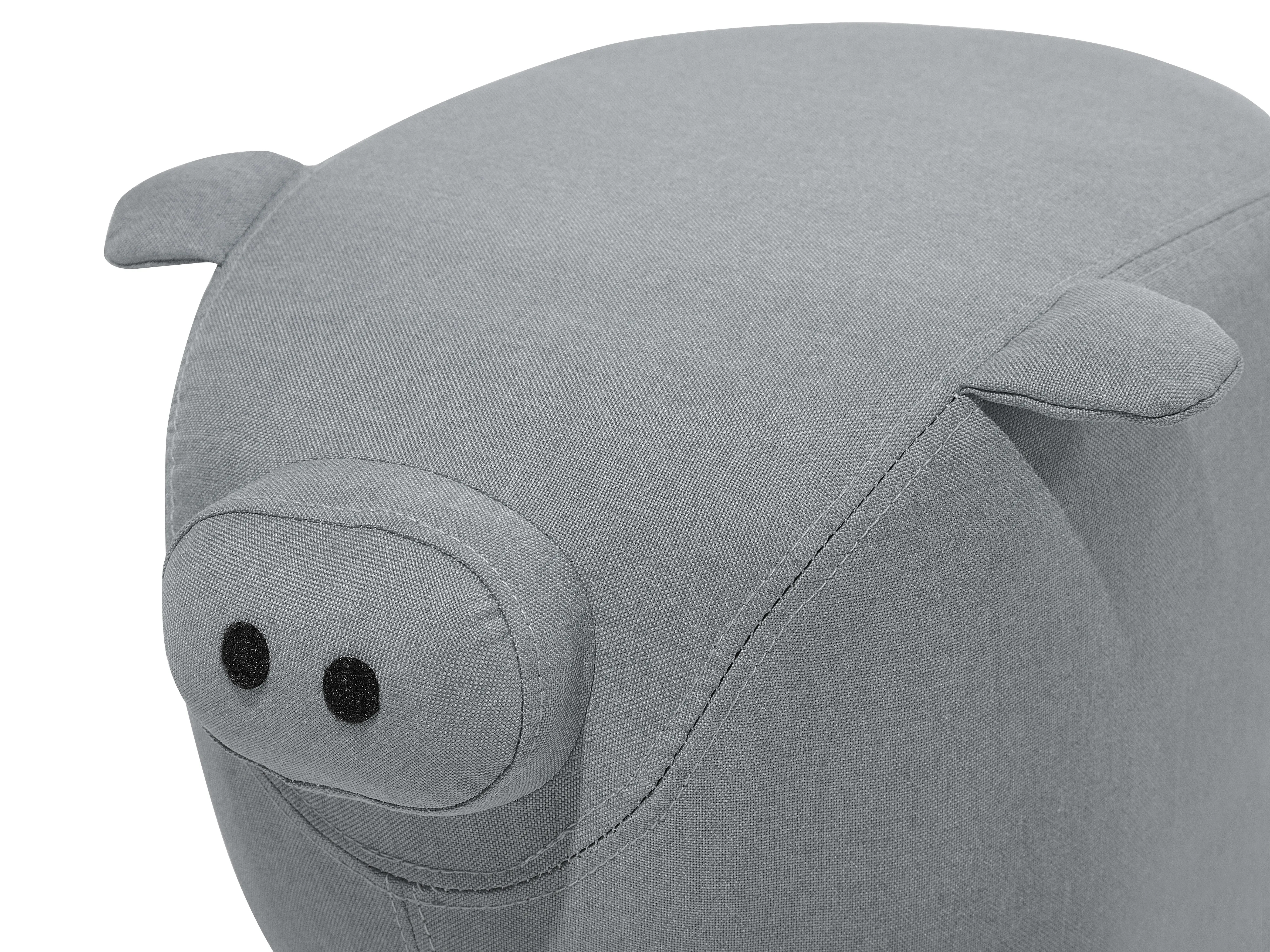 Dierenpoef PIGGY Stof Lichtgrijs Varken